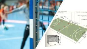 ¿Cuánto mide la pista de balonmano?