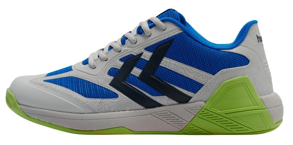 Hummel Algiz V, vista lateral interior con la suela de goma verde